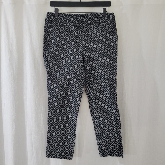 Hilary Radley Pants in Black & White Print Women's Size 8 - Picture 3 of 5